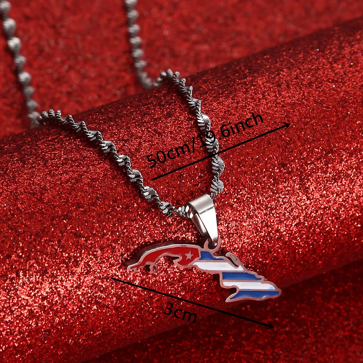 Enamel Fertile Ground Coabana Map Women Necklaces Charm Silver Plated Gold Color Country Souvenirs Jewelry