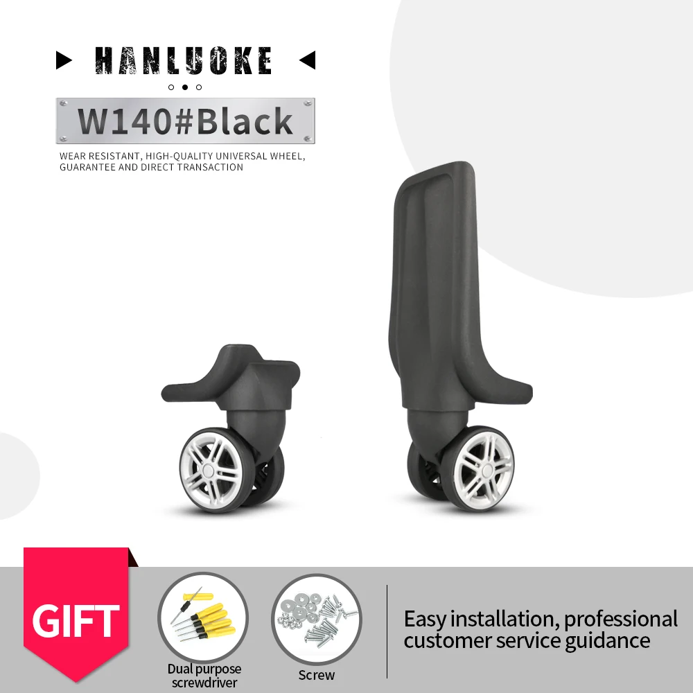 

HANLUOKE W140 Luggage Universal Wheel Accessories Wheel Aeroplane Suitcase Wheel Caster Aircraft Wheel Universal Reinforcement