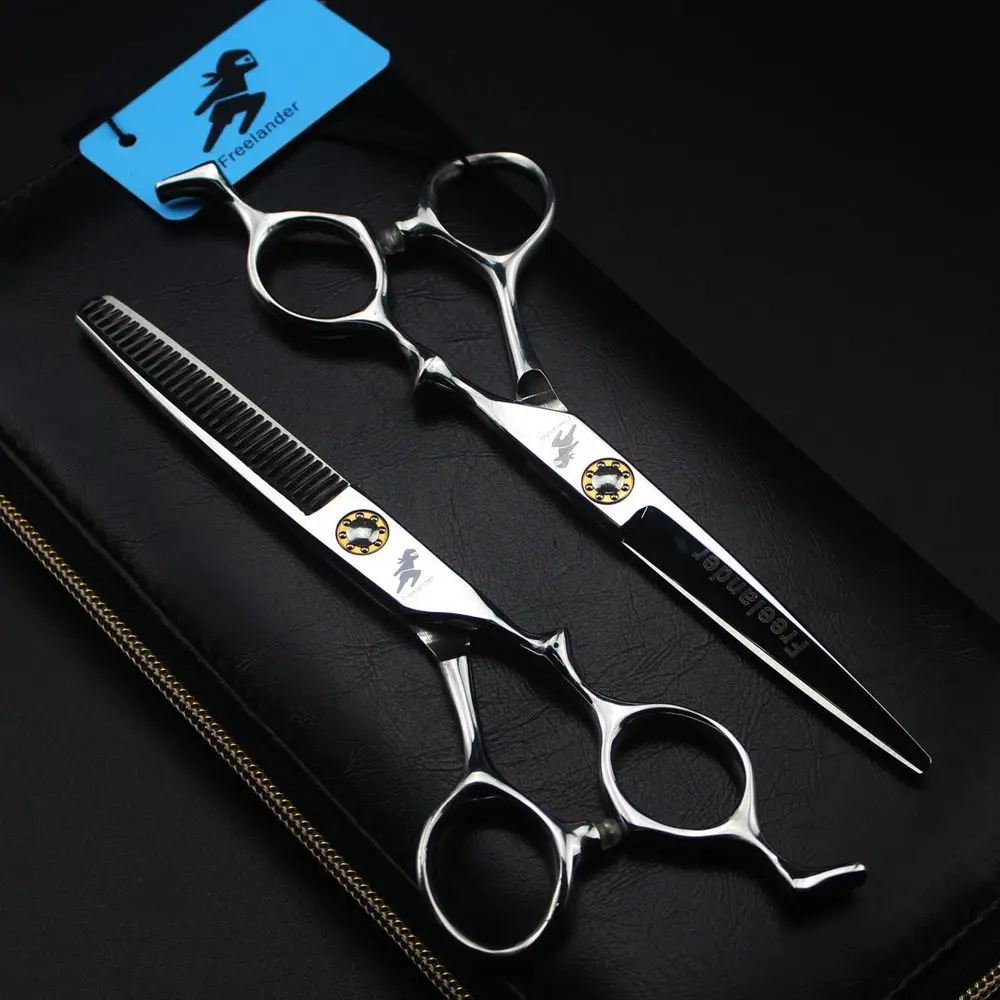 Freelander Barbershop Hair Cutting Thinning Scissors 6 inch Professional Styling Hairdressing Scissors With Big Bearing Screw