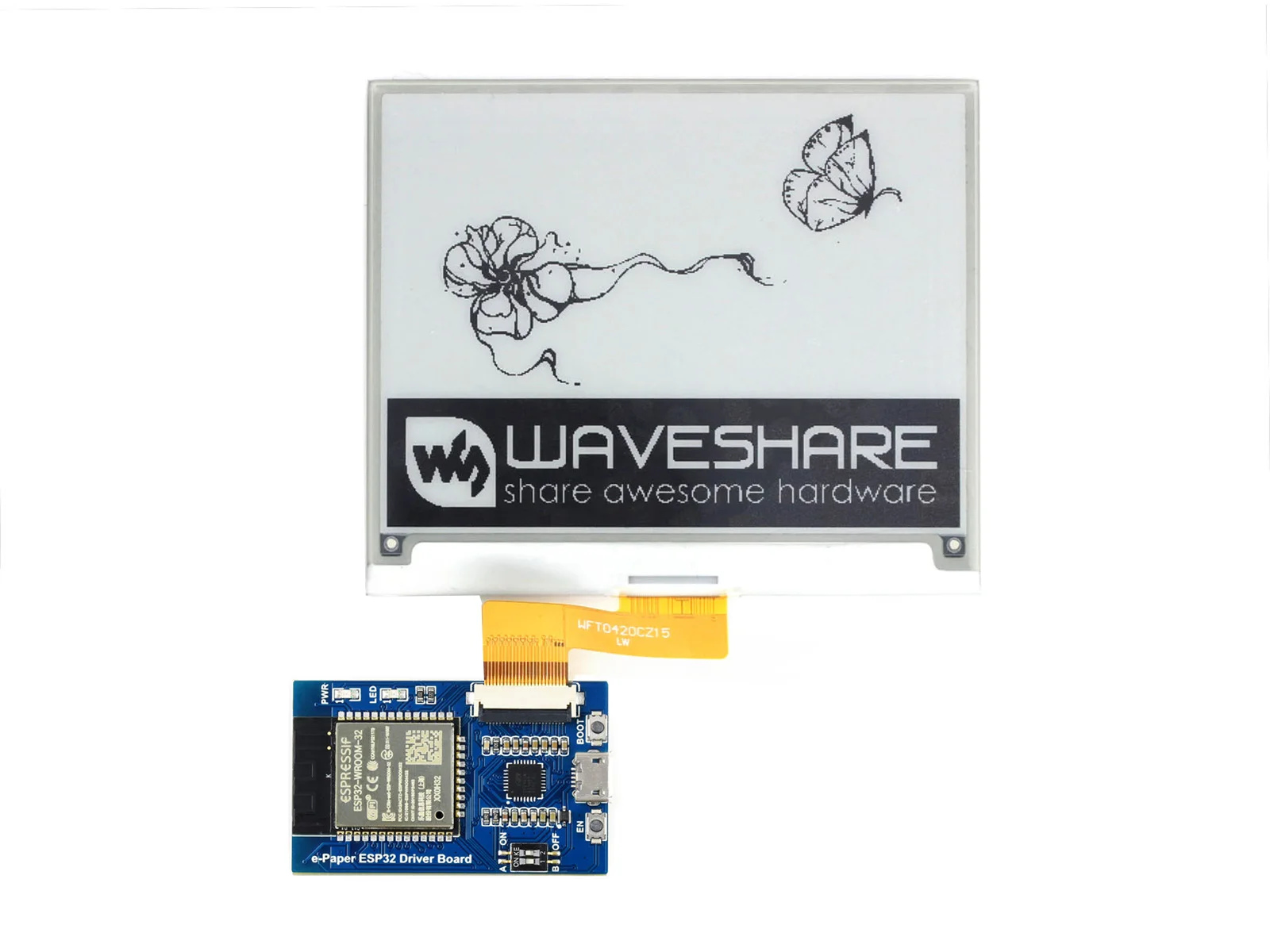 Imagem -04 - Placa Driver Painel Universal E-papel Cru Esp32 Wifi Bluetooth sem Fio Suporta Vários Waveshare Spi E-painéis de Papel Cru