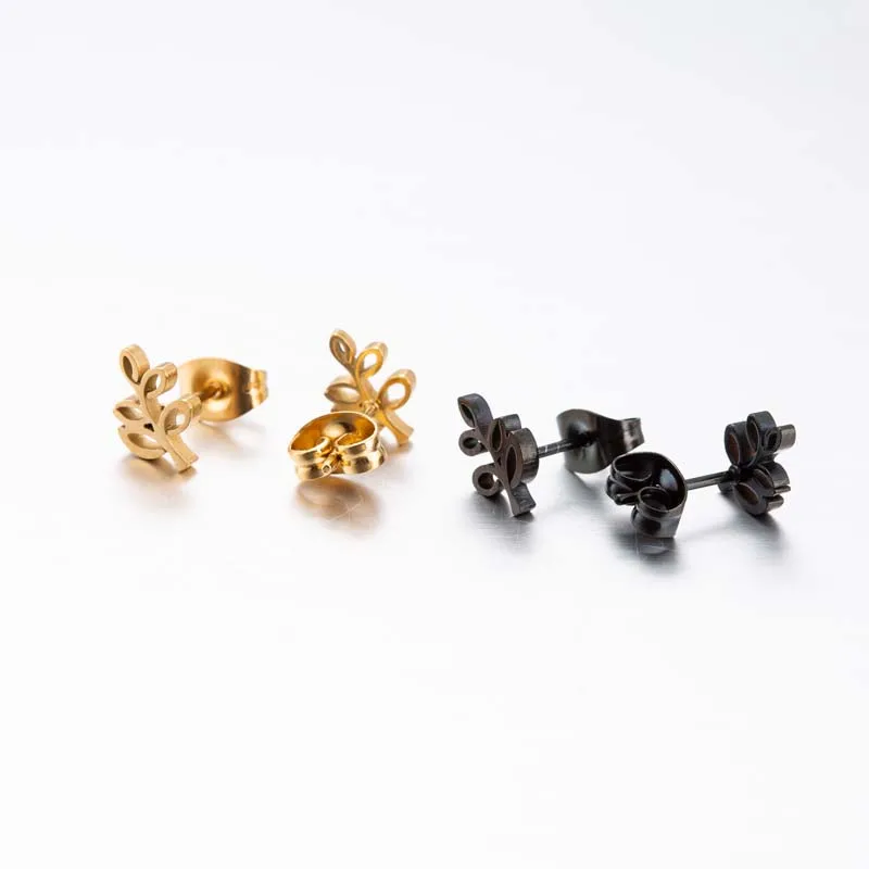 New Fashion Cat Mouse Studs Earrings Small Stainless Steel Mandala Butterfly Music Earings Game Controller Ear Piercing Jewelry