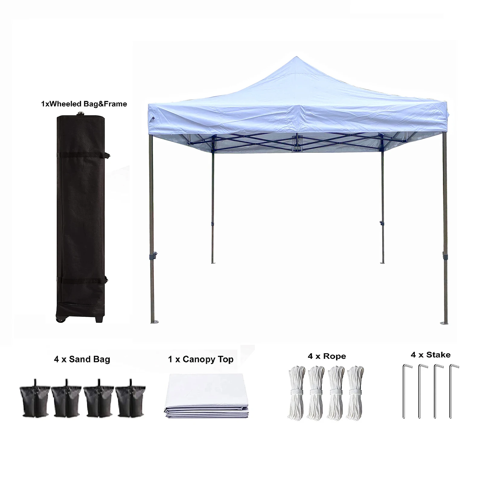 

10x10 Ft Outdoor Easy Pop up Canopy Tent Folding Portable Tent Wedding Tent Outdoor Gazebo Heavy Duty Pavilion Event