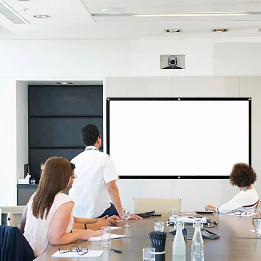 Pantalla de proyección portátil para cine en casa, 4K, Ultra HD, resistente a la luz, 4:3
