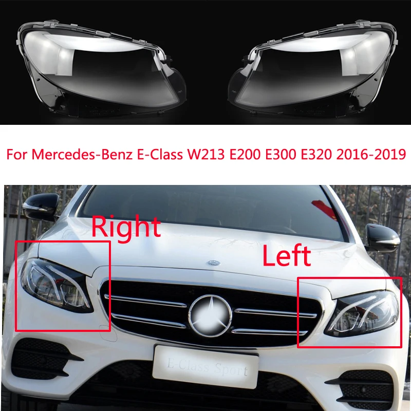 Fari per auto paralume in vetro guscio fari copertura della lampada per Mercedes-Benz classe E W213 E200 E260 E300 E400 2016-2020