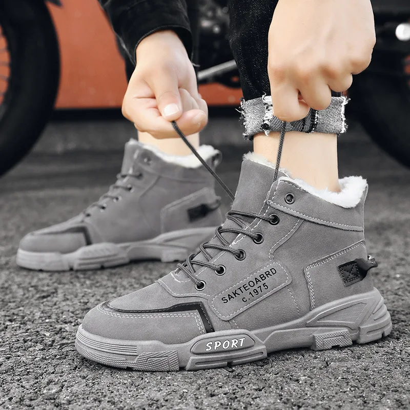 Autumn Winter Casual Shoes for Men High Top Sneakers New Fashion Platform Ankle Boots Working Outdoor Booties Zapatos De Hombre