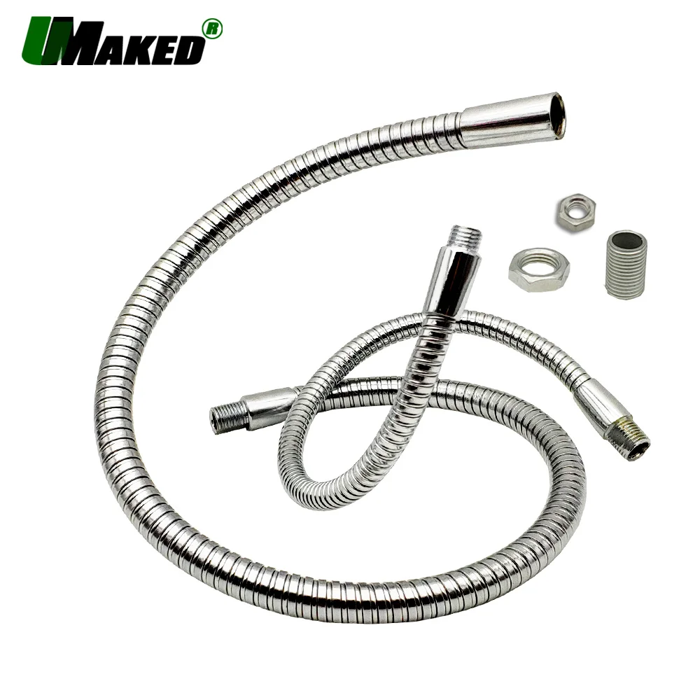 1pc Diameter 8/10mm LED Gooseneck 60-80-100cm Long soft Light flexible holder Desk lamp universal Metal Hose Clamp lamp pipe DIY