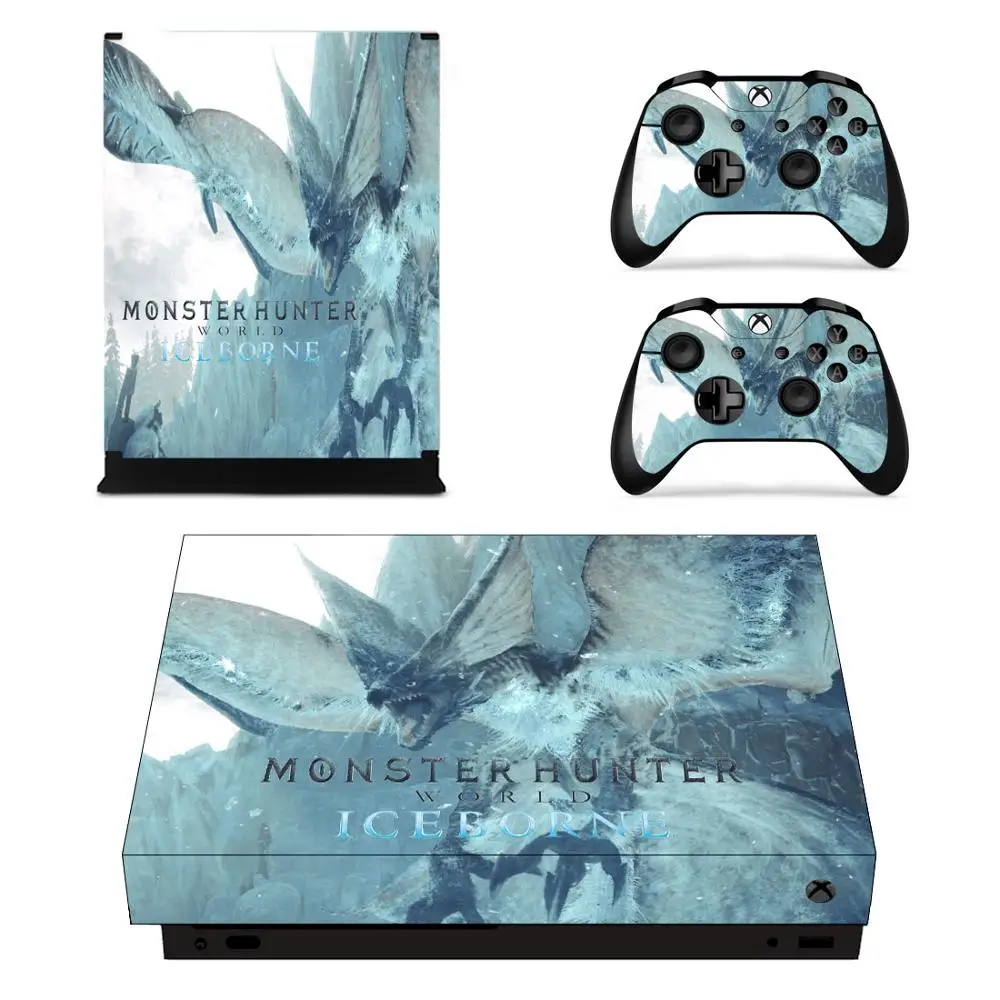 Monster Hunter World Iceborne Skin Sticker Decal For Microsoft Xbox One X Console & Controller For Xbox One X Skin Sticker Vinyl