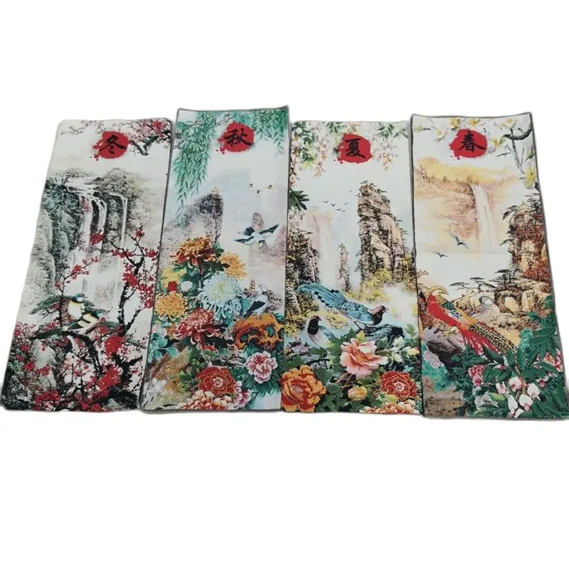 

Китайская четырехэкранная картина вышивка танка вышитый Шелковый гобелен вышивка с цветами и птицами