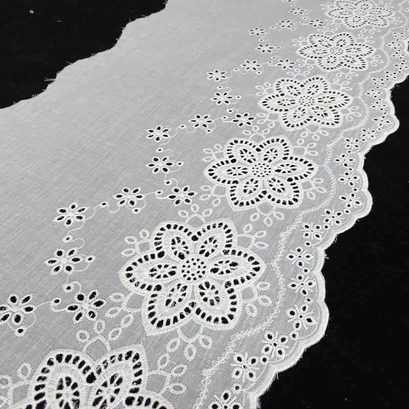 Wholesale Cotton Embroidery Lace Fabric White Lace Fabric 2012 New 5 Yards Lace Ribbon Dress Sewing Fabric