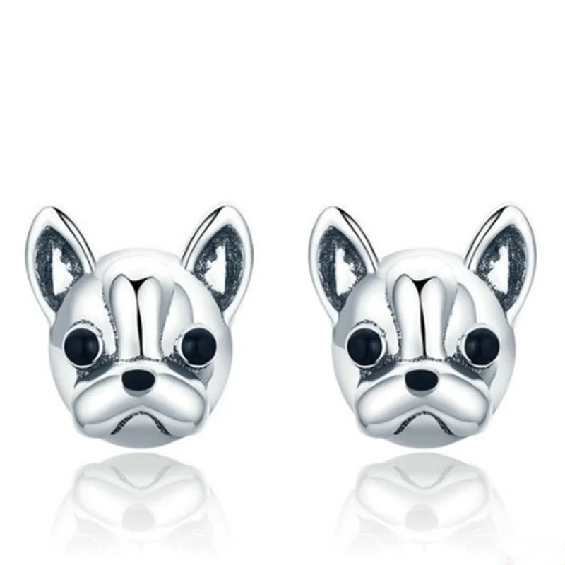 Personalized Design Trendy Cute French Bulldog Animal Small Stud Earrings Men Women Casual Party Gifts Daily Wear Jewelry