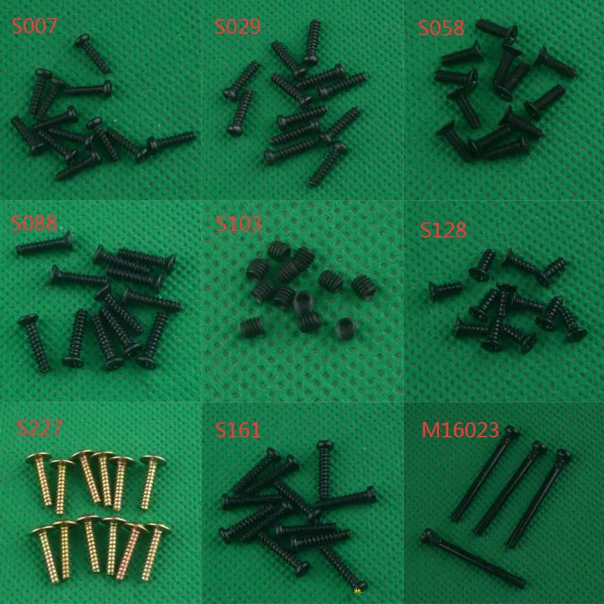 HBX 16889A 16889 SG1601 SG1602 RC Car Spare Parts Screws S007 S029 S058 S088 S103 S128 S161 S226 S227 M16023