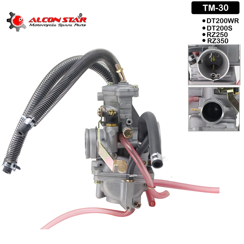 

Alconstar TM 30mm Flat Slide Performance Carburetor Carb Round Slide or Honda Kawasaki 125cc-200cc Motorcycle Motocross Scooter