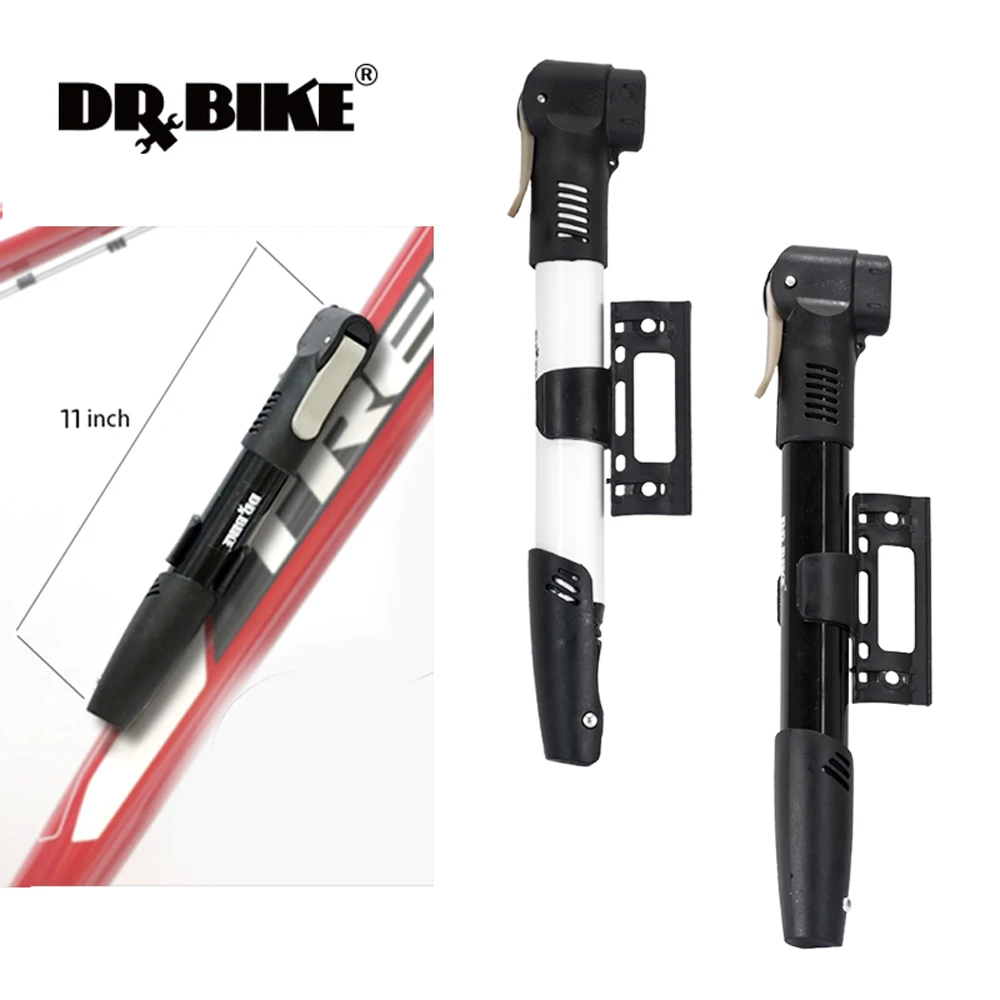 Bicycle Pump Aluminum Alloy Mini Pump for Bicycle MTB Portable Inflator with Holder