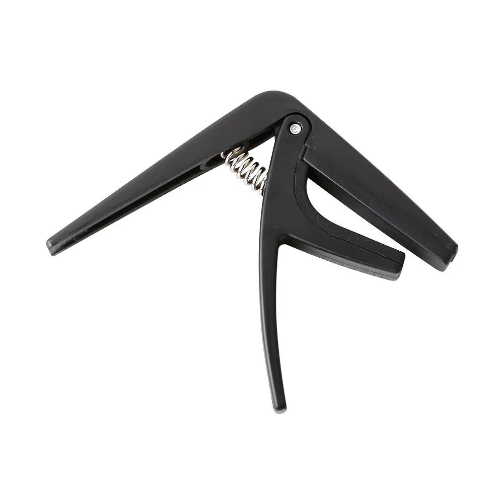 Profissional ukulele capo único-handed rápida mudança ukelele capo plástico aço preto guitarra peças & acessórios