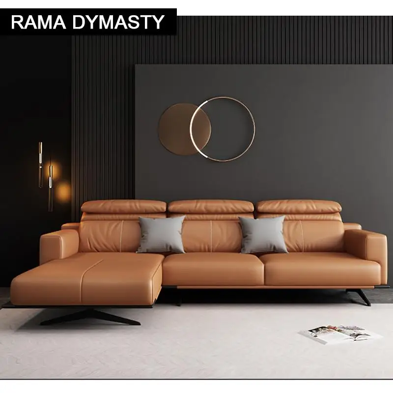 Rama dynastia salon skórzana Sofa główna włoska Sofa meblowa