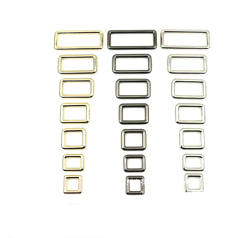 

20pcs 12-50mm Metal O D Ring Buckles Square Ring Belt Webbing for Backpack Strap Shoes Bags Dog Collar Garment DIY Accessories