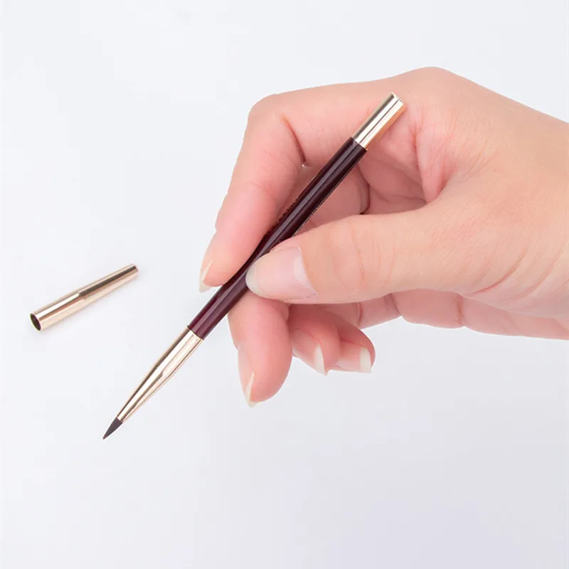 Ultra Fine Eyeliner Makeup Brush Travel Size Limited Red Super-Fine Firm Eye Cosmetic Brush Beauty Tool