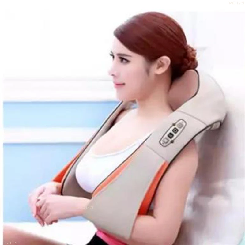 Electric neck rest massager, suitable for back pain, neck physiotherapy red massage massager, body health care relax, hot compre