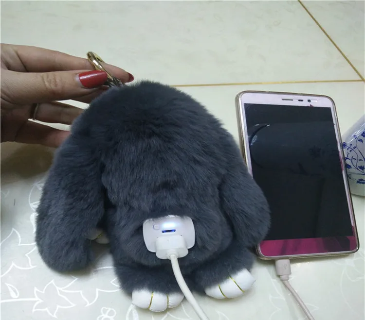 New Gift! 7200mah Cartoon Rex Rabbit Dead Rabbit Charging Bao Gongzi Rabbit Mobile Power for all mobil phone