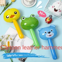 2Pcs Small Cartoon Animals Long Sticks PVC Inflatable Balloons Children's Day Games Toys Birthday Parties Small Gifts