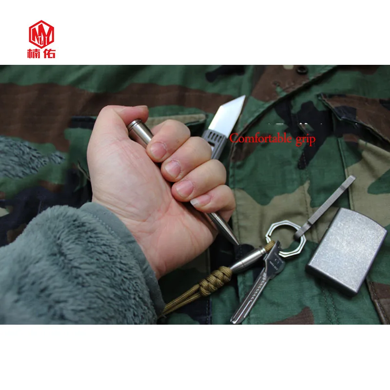 1PC TC4 Titanium Bullet Pen EDC Broken Window Multi-tool Multifunction Tactical Self-defense Metal Pen Defense Signature Pen