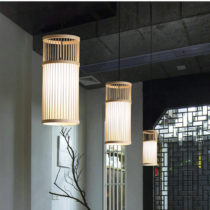 Imagem -05 - Estilo Chinês Bambu Luzes Pingente Mão Fazer Suspensão Luminária Sala de Jantar Pendurado Lâmpadas Loft e Sala de Estar Pingente Luzes Novo