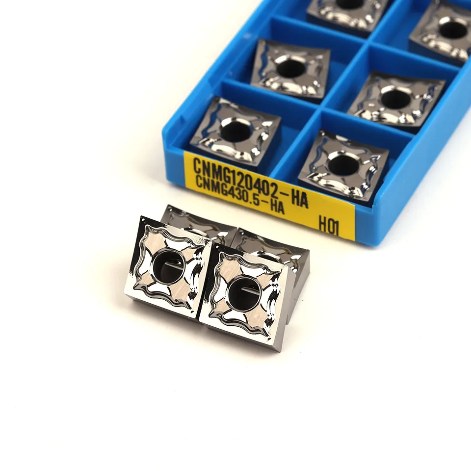 Płytki tokarskie CNMG120402-HA CNMG120404-HA CNMG120408-HA H01 do obróbki aluminium i miedzi na centrum obróbczym.