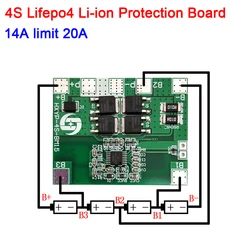 4S 12.8V 14.4V 16.8V Lifepo4 Li-ion Lipo płyta zabezpieczająca baterię litową 12V 18650 BMS 14A limit 20A 4 komórek opakowanie PCM 3.2V 3.7V