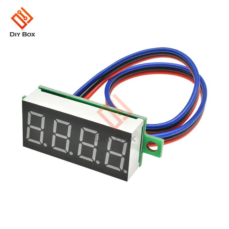 Mini 0.36 inch DC 0V-100V 4 Bits Mini Digital Voltmeter LED Panel Electric Voltage Tester Three Wires Voltage Meter Panel Tester