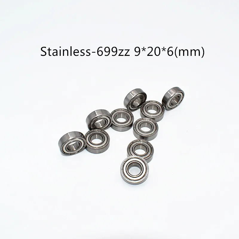 

S699ZZ Bearing 9*20*6 mm ( 10PCS ) ABEC-5 Stainless Steel Ball Bearings metal sealed S699Z S699 Z ZZ