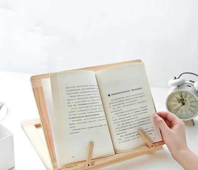 Adjustable Reading Rest Tablet Cook Home Study Room Book Holder Foldable Cookbook Stand Pages Fixed Kitchen Book Stand