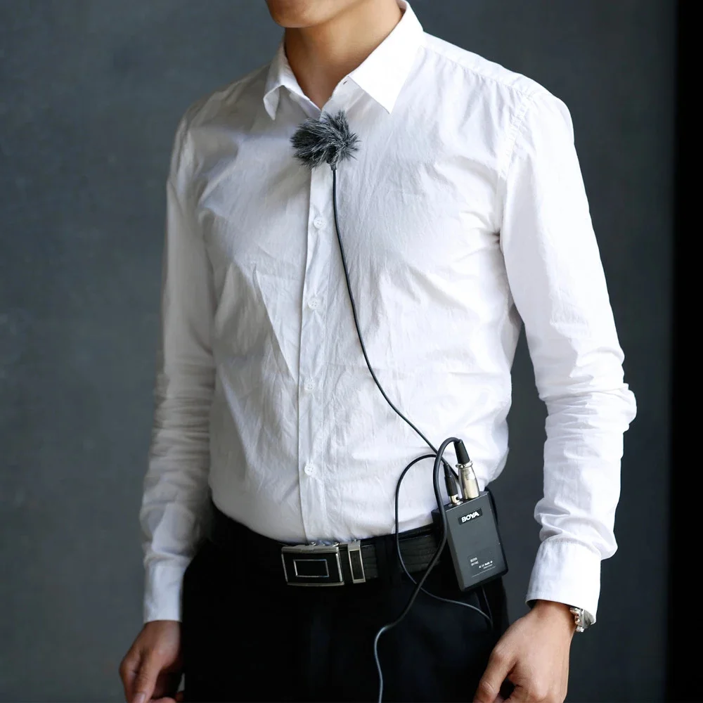 BOYA BY-F8OD XLR Omnidirectional Lavalier Microphone for DSLR Camera Sony Panasonic Camcorder Vocal & Acoustic Guitar Video Film