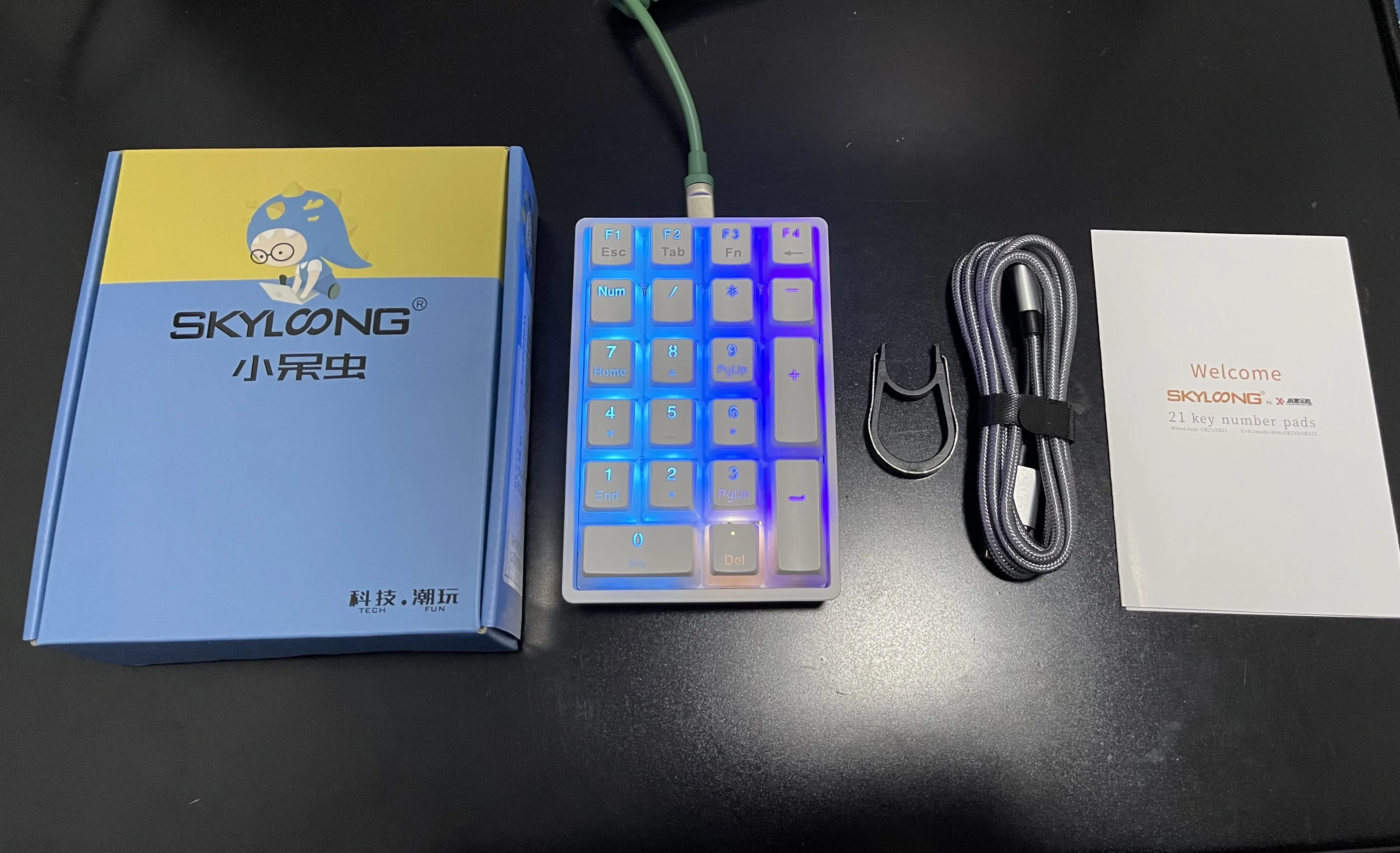 Imagem -05 - Skyloong Sk21s Gk21s Gk21 Sk21 Bluetooth 5.1 Quente Swappable Numpad Pbt Keycaps Rgb Retroiluminado Tipo-c Totalmente Programável Gateron