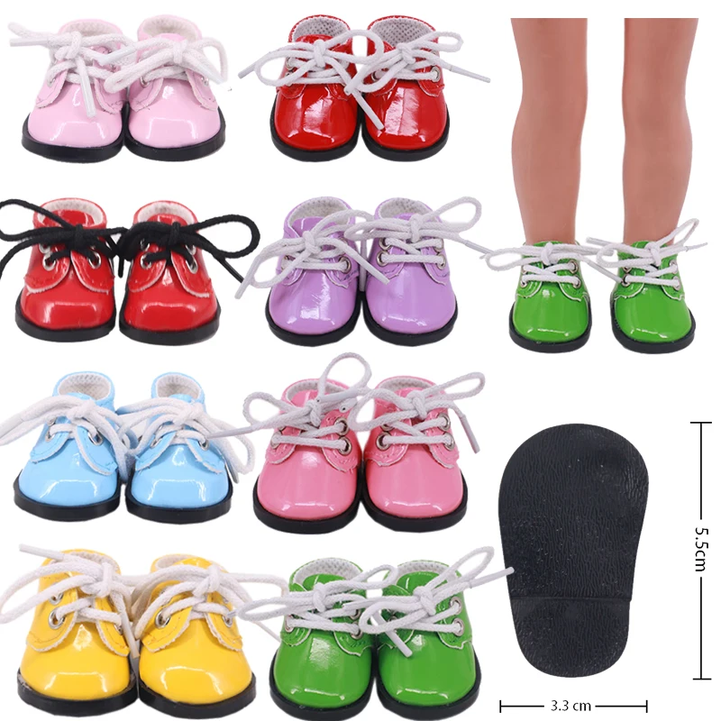 5Cm Doll Shoes Blythe Wellie Wisher Shiny Shoes Pu&Laces For 14.5 Inch Doll&EXO&Paola Reina Doll Accessories Girl DIY Toys