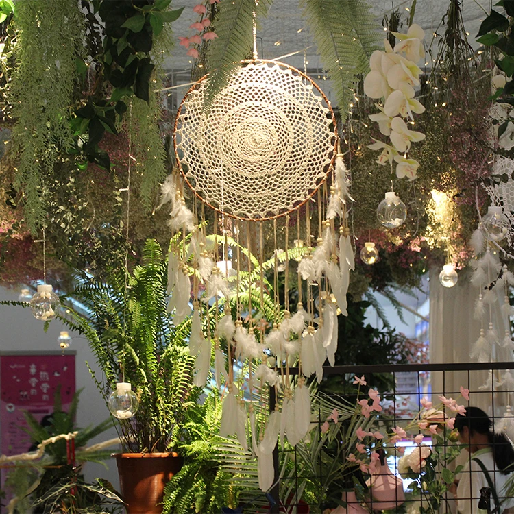 Big Dream Catcher Hanging/Light Decoration nordic Decoration Home Girls Room/Nursery/Kids Decor dreamcatcher Children Room New 5