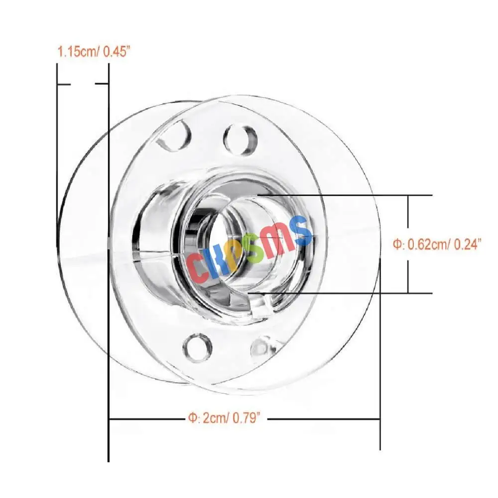 #2518P SA156 X52800150 bobine di plastica adatte per BROTHER VIKING SINGER CLASS 15