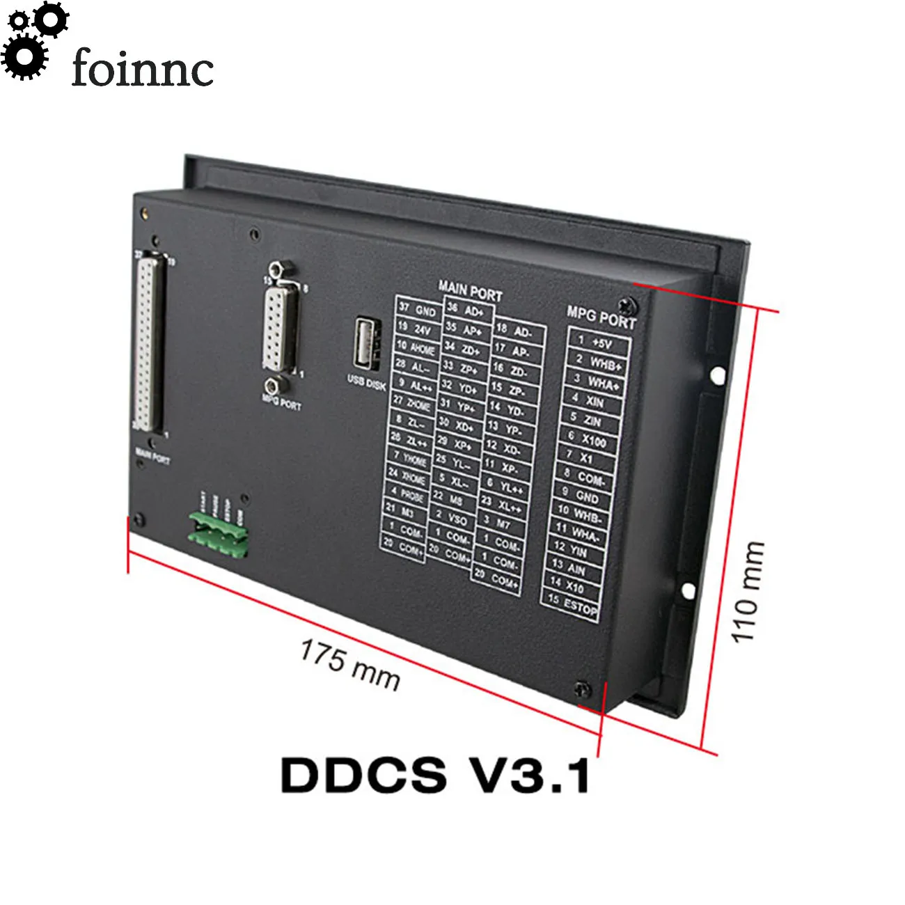 Imagem -03 - Cnc Offline Motion Control System Motor Motion Controller Metal Habitação em Vez de Mach3 Ddcsv3.1
