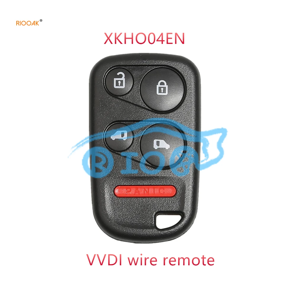 

RIOOAK 10pcs Xhorse XKHO04EN Wire Remote key For Honda Separate 4 Buttons with Sliding Door Button for VVDI2 VVDI MINI KEY TOOL