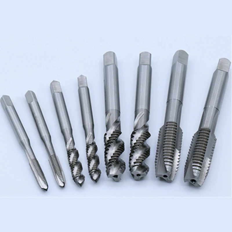 UCHEER M3-M12 HSS M35 Cobalt M35 Machine Sprial Flutes Thread Plug Tap Drill Machine Spiral Point Thread M3-12