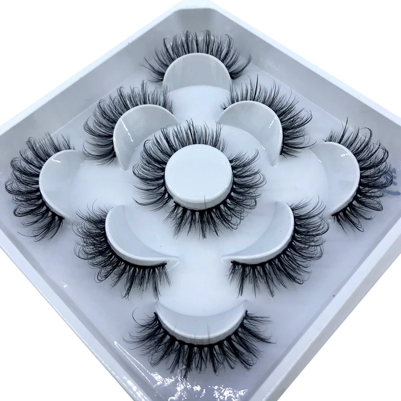 5 Paar flauschige Wimpern 8–25 mm 3D-Nerzwimpern lange dicke natürliche falsche Wimpern Großhandel Wimpern Anbieter Make-up Nerzwimpern – Detail 19
