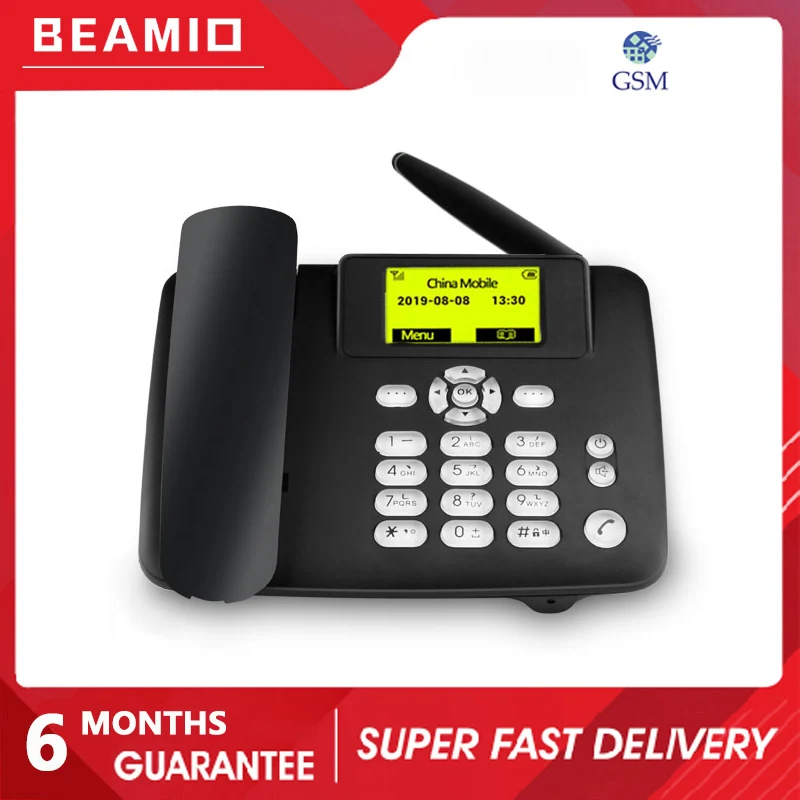 Beamio English Language Wireless Telephone With GSM SIM Card Blacklist Cordless Phone LCD Screen For Home Office Desktop