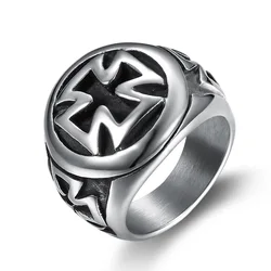 US Size 8-15 Male cross Knights Templars ring 316L stainless steel menunique jewelry exquisite men biker ring