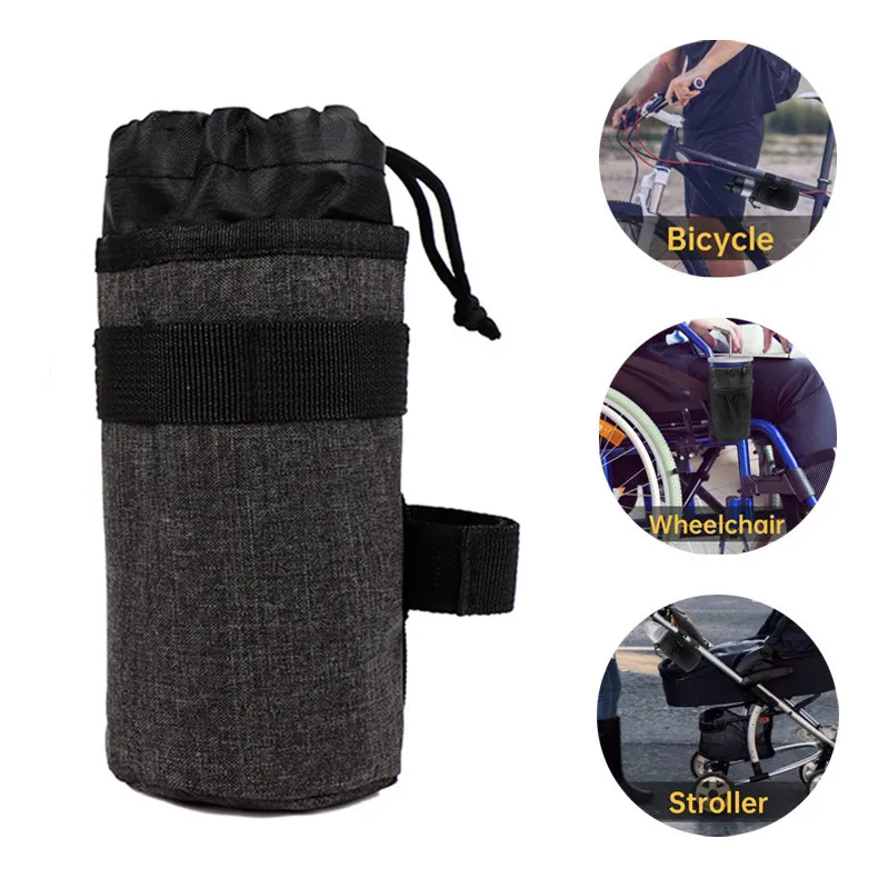 New 750ml Bicycle Handlebar Thermal insulation Bag Storage Water Bottle Food Snack for Bicycles Wheelchair Balance Bike Stroller