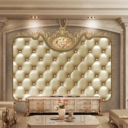 Custom 3D Photo Wallpaper For Bedroom Walls Mural European Style Soft Bag Luxury Living Room TV Background Decor Wall Painting