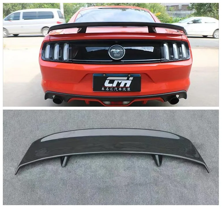 Carbon Fiber Car Rear Wing Trunk Lip Spoilers Fits For Ford Mustang Spoiler 2015 2016 2017 2018 2019