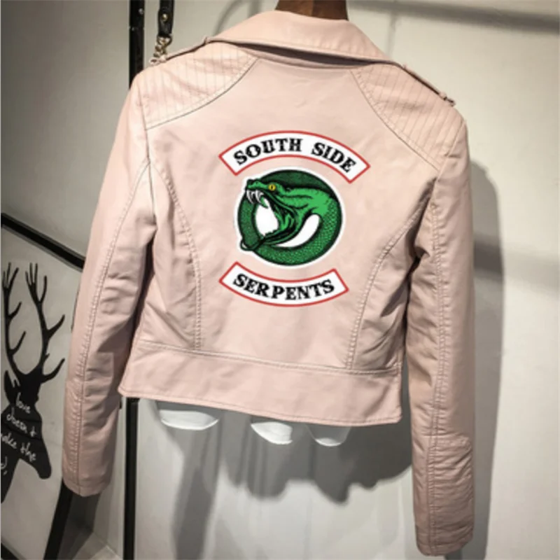 Riverdale Southside Serpent Kpop Fans Zipper Faux Leather Jacket Women Men Coats Fashion Slim Fit Jacket Riverdale Clothes