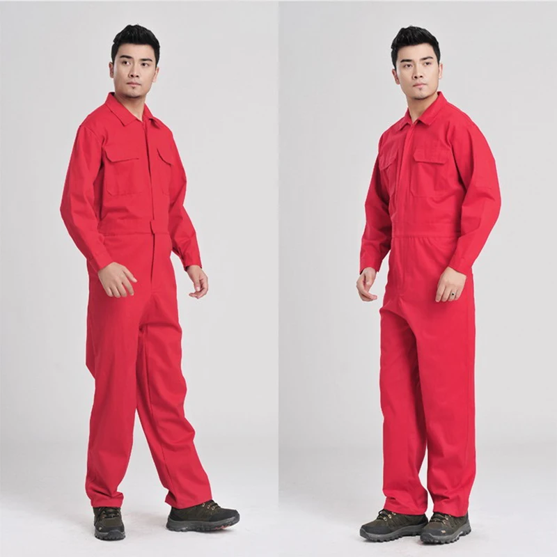 100% Cotton Welding Clothing Work Clothing Men Work Jumpsuits Mechanical Auto Repair Uniform Factory Porter Sailors Coveralls