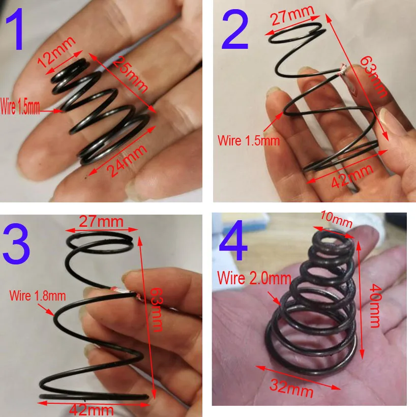 

6pcs/pack conical coil spring conical sprial compression spring double conical spring