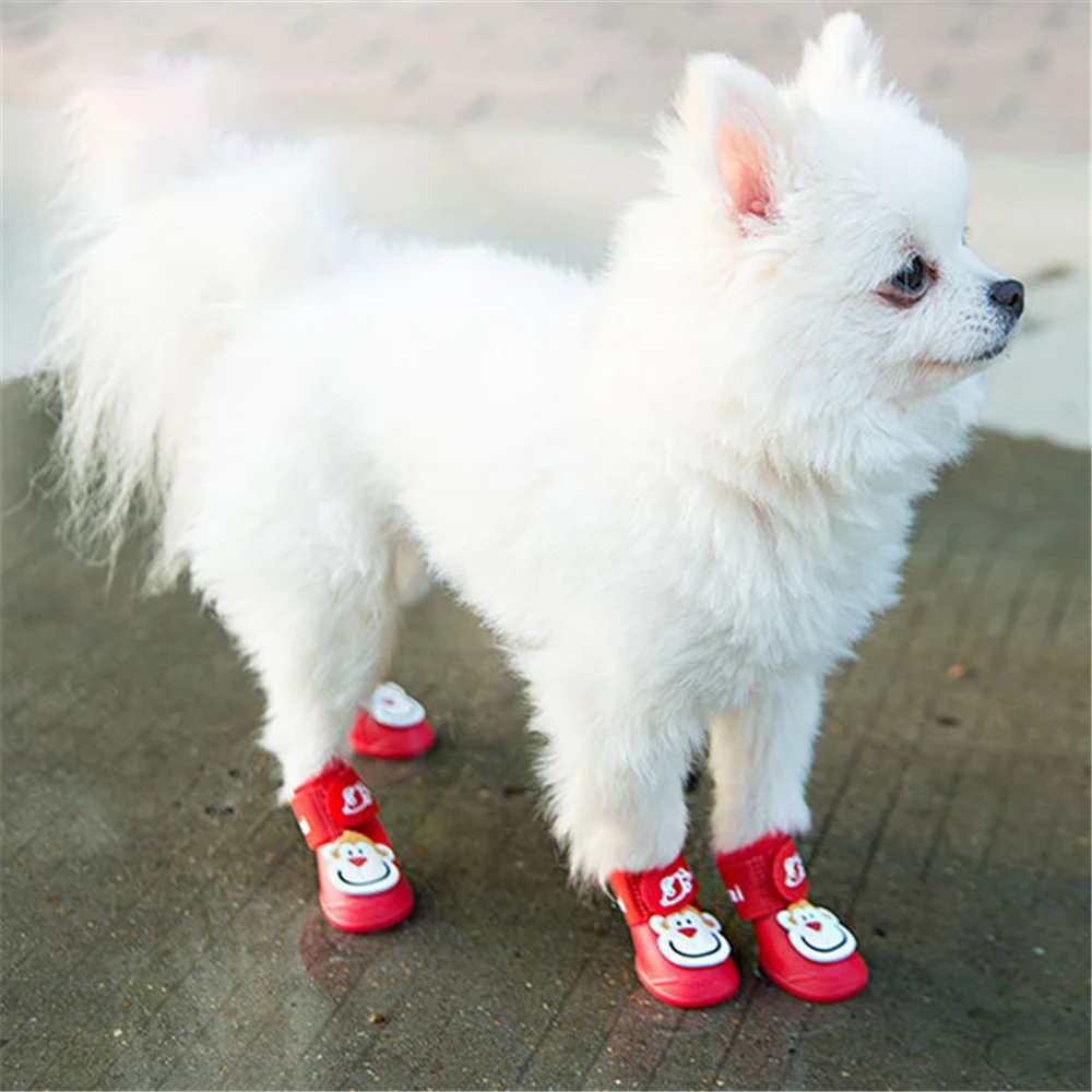 

Miflame Cartoon Pets Shoes For Dogs Boots Silicone Small Dogs Shoes Spitz Pomeranian Accessories Puppy Shoes Non-slip Pets Boots