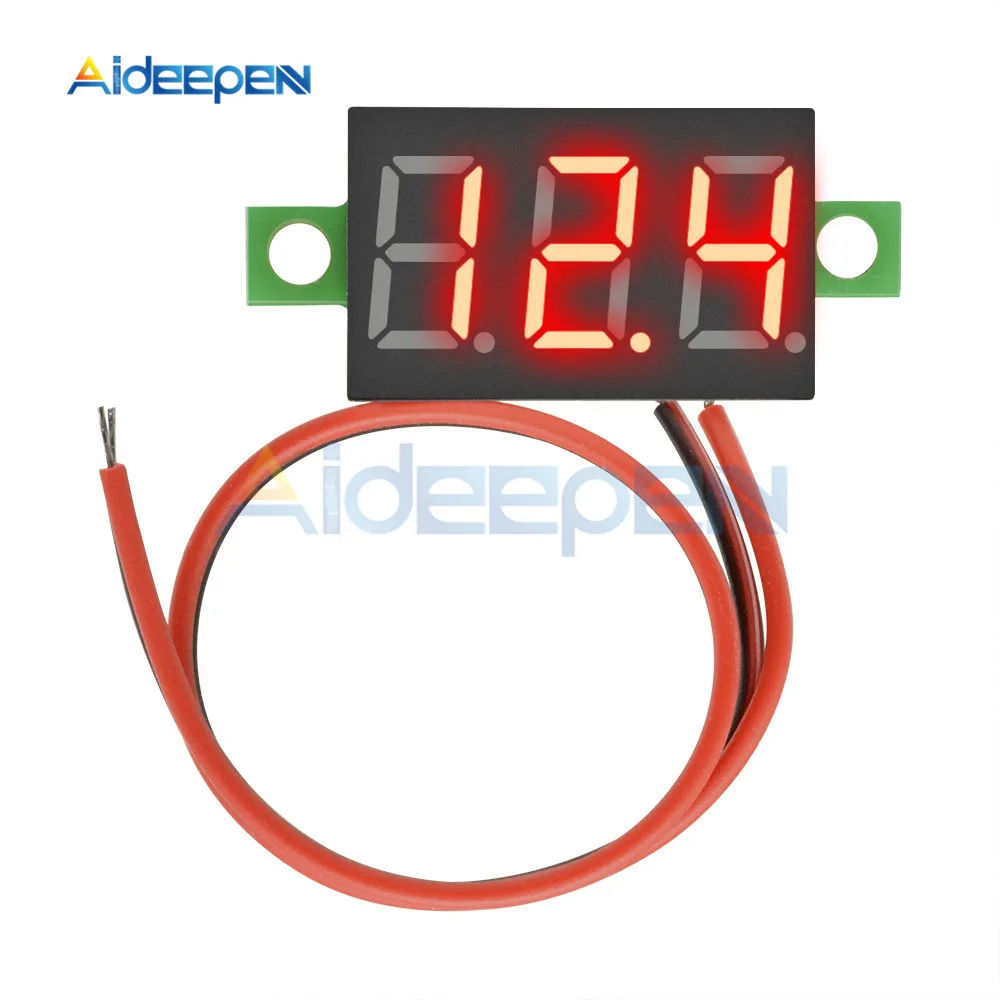 Mini Digital Voltmeter Voltage Tester Meter 0.36 Inch DC 4V-30V LED Screen Electronic Parts Accessories Digital Voltmeter